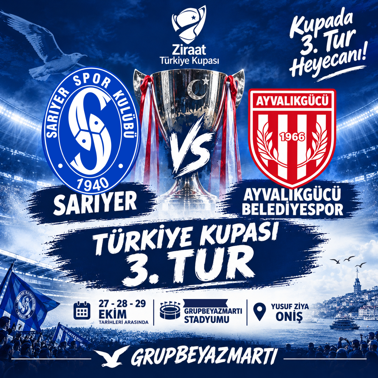 Sarıyer’in Türkiye Kupası’ndaki Rakibi Belli Oldu!